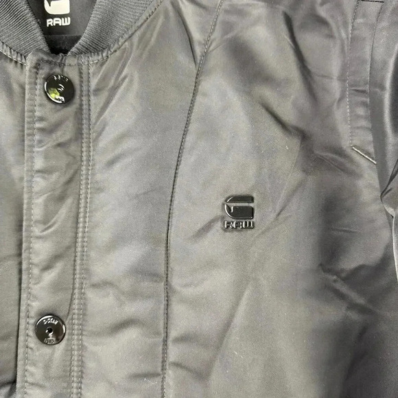 G Star Raw Sherpa Bomber Jacket Mens Medium Lined Snap Closure Winter Moto EUC - Picture 5 of 12